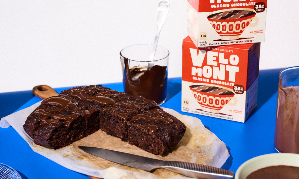 Pumpkin & banana Choco brownies με Velomont